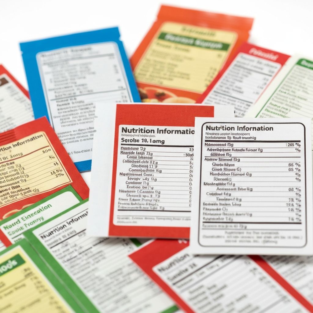 Nutrition facts labels